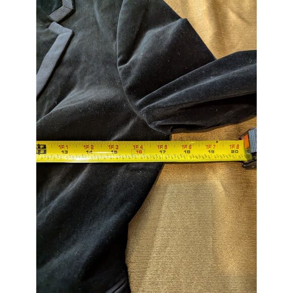 The Limited Velvet Piped Blazer Women’s 6 Black One-Button Cropped Riding - Picture 5 of 5